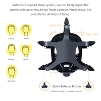 Masque de plongée sous-marine portable personnalisé avec caractéristiques haute pression pour la natation sous-marine avec logo personnalisé