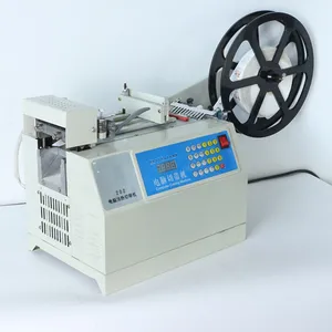 factory direct sell automatic satin label textile belt cold and hot cutting machine