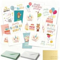 Cartes de vœux personnalisées imprimées en vrac Joyeux anniversaire Noël Fête du Printemps Nouvel An Carte de vœux de mariage avec enveloppes