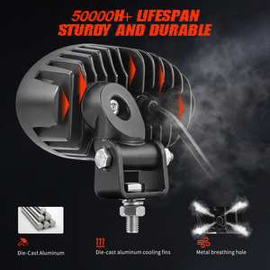 Lampe de travail LED durable <span class=keywords><strong>New</strong></span> <span class=keywords><strong>Holland</strong></span> ECE R10 pour tracteur et machines agricoles, résistante aux chocs, IP68, projecteur rotatif horizontal - Product Image 4
