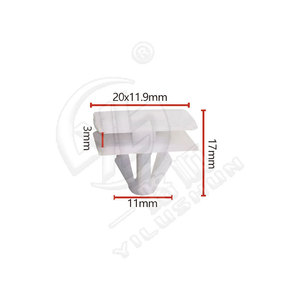 Clips de Plástico y Nylon para el Borde de la Puerta D1237, para Autos Hyundai y Kia - Product Image 4