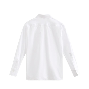 <span class=keywords><strong>Camicia</strong></span> Bianca Personalizzata SS 2026 per <span class=keywords><strong>Donna</strong></span>, 100% Cotone, Vestibilità Ampia, Blusa <span class=keywords><strong>Oversize</strong></span> Minimalista per Uso Quotidiano - Product Image 2