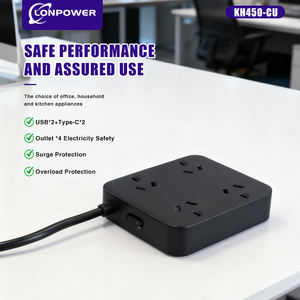 Multipresa Industriale con Spina AU, Protezione da Sovratensioni, 4 Prese, 2 Porte USB-A e 2 Porte USB-C, Impermeabile - Product Image 2