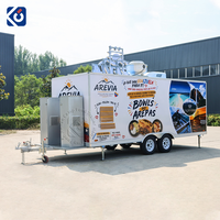 Remolque de Comida para Helados y Café, Carrito de Venta Móvil, Totalmente Equipado, Servicio de Catering al Aire Libre, Tamaño Personalizado, Camión de Comida para Hot Dogs y Pizza