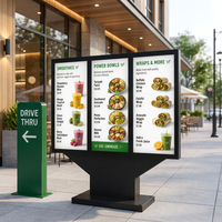 Señalización Digital para Exteriores IP66 Resistente con Triple Pantalla, 3000nits, Kiosco Publicitario con Cristal AR para Puntos de Carga de Vehículos Eléctricos y Ascensores, Habilitado para SDK