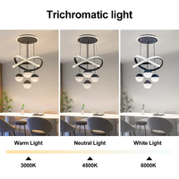 Lustre suspendu LED en aluminium de style moderne, taille moyenne, éclairage de plafond pour la maison et l'hôtel, luminaires suspendus à flux lumineux