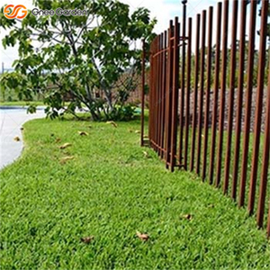 Corten Steel <b>Square</b> Column Yard Fence Panels with Powder Coated Finish for Outdoor Home Security & Decoration - Product Image 3