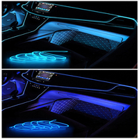 Bande lumineuse LED DIY de 5 mètres, lumière froide + accessoires de voiture USB, éclairage décoratif LED néon intérieur, fil EL, éclairage ambiant, lumières LED de voiture
