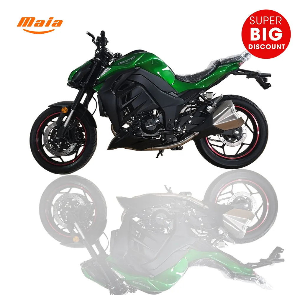 Chopper-motocicleta de carreras de gasolina de doble cilindro, 400cc, EFI, refrigeración por agua de alta potencia