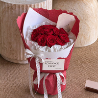 Papier Kraft gaufré 30x50cm pour emballage de fleurs, fibres de fleurs séchées naturelles, manchon pour bouquet de roses simples, fournitures pour fleuristes