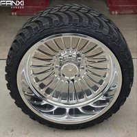 Jantes forgées 8x180 26x14 24x14 à 8 trous, finition chrome poli argenté pour Chevrolet Silverado 1500, Dodge Durango, F150
