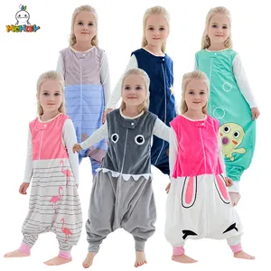 Michley macacão infantil sem mangas, pijama solto de algodão para crianças
