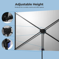 100 pouces 160 °   Écran de projection portable grand angle 16:9 4K HD avec support