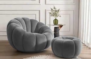 Modern Fabric Beanbag <strong>Sofa</strong> Reclining Comfortable Apartment Hotel Living Room One <strong>Seat</strong> - Product Image 5
