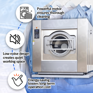 Lave-linge professionnel commercial entièrement automatique, équipement de blanchisserie robuste, capacité de 10 kg à 150 kg, lave-linge industriel - Product Image 2
