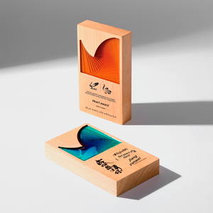 Nuevo Trofeo Conmemorativo de Alta Gama 2026, Elegante Medalla de Honor Creativa, Trofeo de Campeón Personalizado en Madera de Haya con Diseño Gratuito - Product Image 3