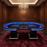 Table de poker Texas Hold'em de luxe BBY, surface imperméable, pliable, pieds en métal, table de jeu professionnelle pour la maison et les clubs, BBY-114