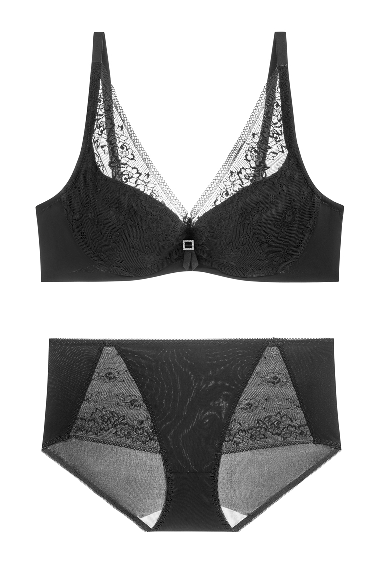 Ensemble Jupe Et Soutien-gorge Noir Et Blanc - Taille Unique - Bonnet B - Neuf Sans étiquettes