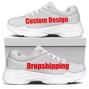 Chaussures décontractées pour femmes, baskets à plateforme épaisse avec motif imprimé à la demande, baskets à lacets, chaussures de marche tendance - Product Image 3