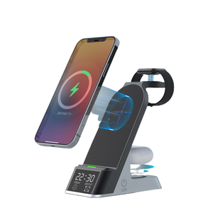 สินค้าใหม่เทรนด์ดิจิตอลปลุก Cock ไร้สายชาร์จนาฬิกาปลุกไร้สายชาร์จ3 In 1ไร้สาย ChargerFor <span class=keywords><strong>Iphone</strong></span> 14 Pro 13 - Product Image 6