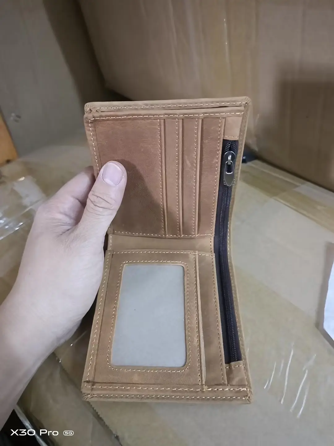 Boshiho RFID Blocking Slim genuine leather crazy horse leather credit card holder wallet