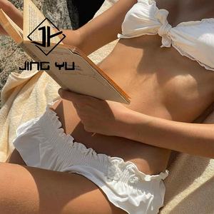 Traje de Baño de Verano con Nudo en el Pecho, Diseño de Moda, Personalizado, con Volantes, Tela Suave de Bambú - Product Image 2