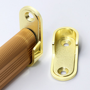 Accessoires de <span class=keywords><strong>fixation</strong></span> pour tringle de penderie en alliage de zinc, style minimaliste moderne, avec support de crochet doré et support de tube pour vêtements, vente en gros - Product Image 2