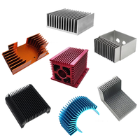 Dissipateur thermique personnalisé en aluminium anodisé usiné CNC et perçé, suspendable pour l'électronique de puissance, fabricant OEM