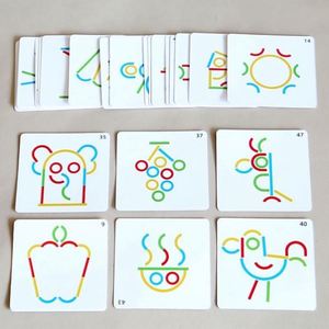 Education Brain Teaser With Challenges Cards Logic Thinking Tabletop Toy for Boys Girls Mirror Image <b>Puzzle</b> Blocks - Product Image 5
