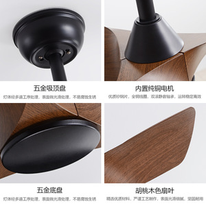 <b>Ceiling</b> <b>Fan</b> Retro Industrial Style Ac Motor Quiet Design For Home Hallway Entryway Balcony Minimalist Modern Commercial Use - Product Image 5
