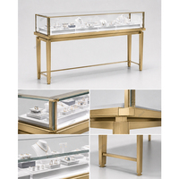 Meubles de vitrine de bijouterie sur mesure de luxe, comptoir de magasin en verre transparent, vitrine d'exposition de bijoux