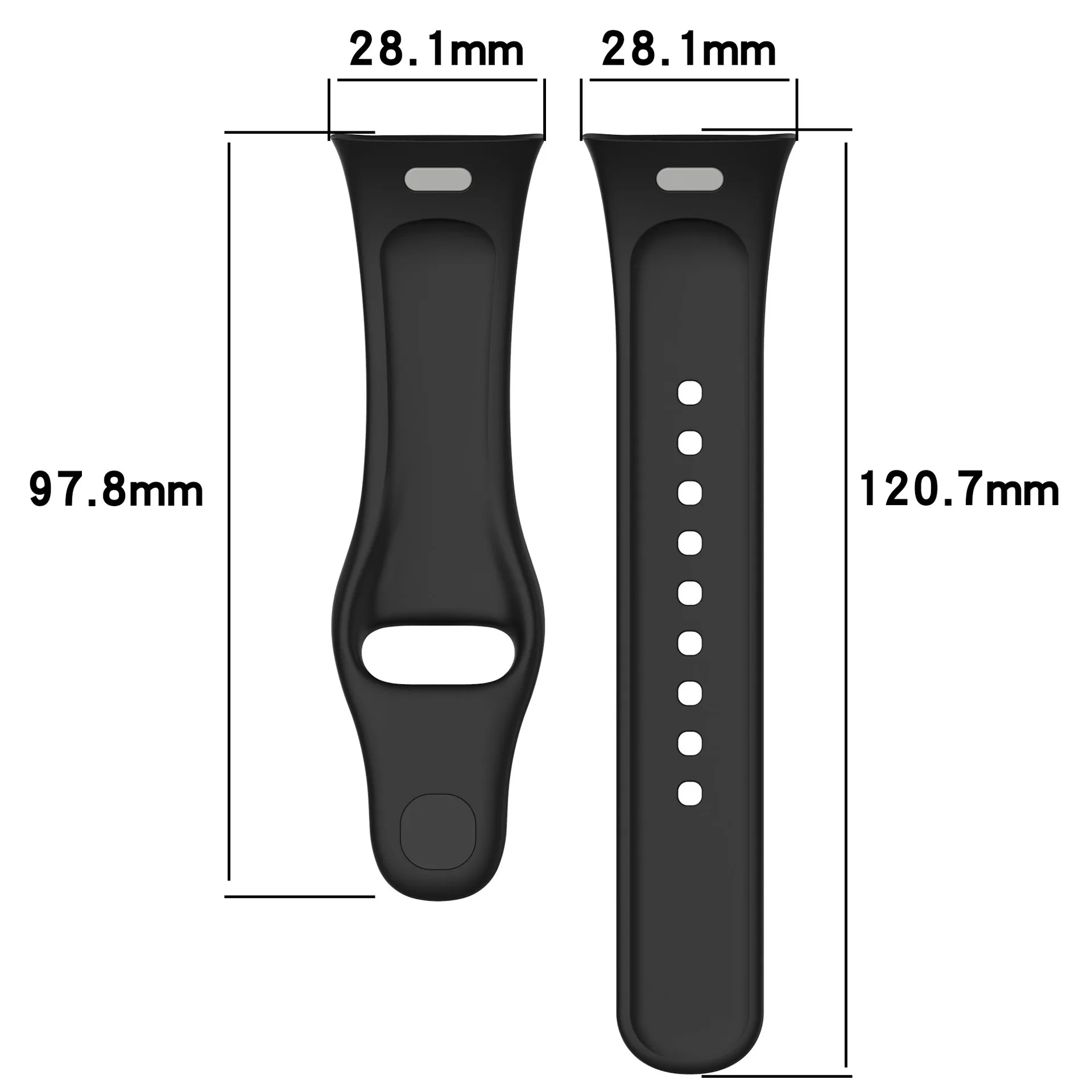 Silicone Strap 26mm Redmi Watch 3 Sport Bracelet Replacement Snap Button Watch Band Accessories