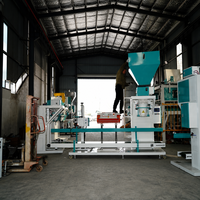Machine d'emballage de granulés avec scelleuse thermique et machine à coudre les sacs, double station, pour scellage thermique des sacs PE et couture des sacs tissés