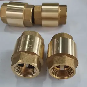 Sanitary Brass Vertical Non Return 3/8 3/4 Vertic Forged Brass Spring Water Check Valve For Water Pump