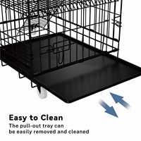Grande cage mobile noire multi-niveaux pour chat avec roulettes, griffoir, hamac, plateformes rembourrées et rampe d'accès intérieure