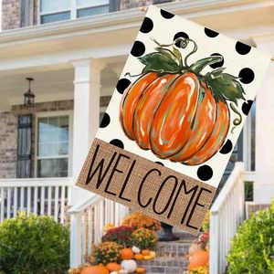 Rabusofa mùa thu bí ngô hai mặt 28x40 sân ngoài trời cờ Cỏ lớn màu cam <span class=keywords><strong>28</strong></span> "<span class=keywords><strong>x</strong></span> <span class=keywords><strong>40</strong></span>" chào đón mùa thu lễ Tạ ơn - Product Image 3