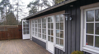 Ventanas de estilo europeo personalizadas CBMmart, ventana abatible de una sola hoja, diseño de rejillas herméticas, ventana abatible con manivela y vidrio insertado
