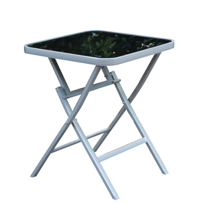 <span class=keywords><strong>Mesa</strong></span> plegable cuadrada de jardín, muebles de exterior de alta calidad, mesas de comedor portátiles de cristal, venta al por mayor - Product Image 3