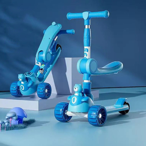 Trottinettes musicales pour enfants à 3 roues avec lumières LED, trottinette à pousser pour enfants de 3 à 6 ans avec lumières, trottinettes pour bébés - Product Image 3