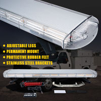 Barre lumineuse d'avertissement LED COB SHINEMIEN de 38 pouces, couleur ambre, pour camion, camionnette, balise d'urgence, clignotant, 12V 24V, boîtier en aluminium étanche, lentille en PC