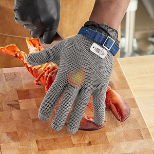 Gants en <span class=keywords><strong>maille</strong></span> métallique en acier inoxydable 304, gants <span class=keywords><strong>de</strong></span> boucher en chaîne, mitaines <span class=keywords><strong>de</strong></span> protection, gants <span class=keywords><strong>de</strong></span> sécurité résistants aux coupures en treillis métallique - Product Image 4