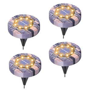 Lampes solaires encastrées en pierre 8 LED IP65 pour parcs, fourniture directe usine - Product Image 1