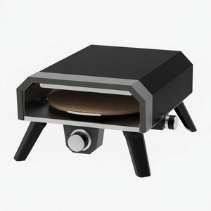 Four à pizza portable de 13 pouces en acier inoxydable avec pierre à pizza pour le camping et le barbecue - Product Image 1