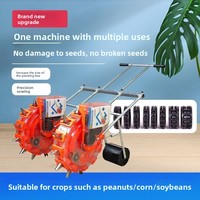 Semoir manuel à deux rangs, planteur portable haute performance pour les grandes graines