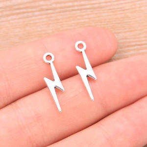 Pendentif à breloque éclair en argent tibétain en gros pour collier, bijoux, fabrication de bricolage - Product Image 3