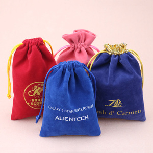 Custom Eco-Friendly Soft Premium Velvet Drawstring Bag Pouch Wholesale Jewelry Cosmetic Storage Bag Enterprise <b>Gift</b> Manufacturer - Product Image 2