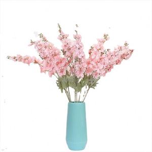 2023 Factory Price Dephinium Bridal <b>Bouquet</b> Real Touch Silk <b>Artificial</b> Flower for Wedding - Product Image 5