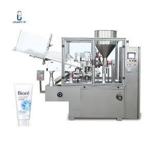 Cosmetic Cream Toothpaste Ointment Paste Honey Dressing Aluminum Tube Filling Sealing Machine With Date Stamping