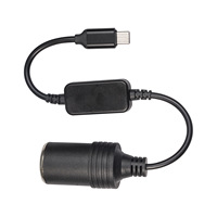 Vente en gros Câble d'alimentation personnalisé USB type C mâle 5V à 12V pour allume-cigare de voiture Câble d'alimentation pour DVR GPS Chargeur