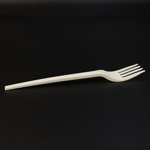 Fourchette jetable compostable certifiée CPLA, couverts écologiques biodégradables, fourchettes en plastique jetables - Product Image 3